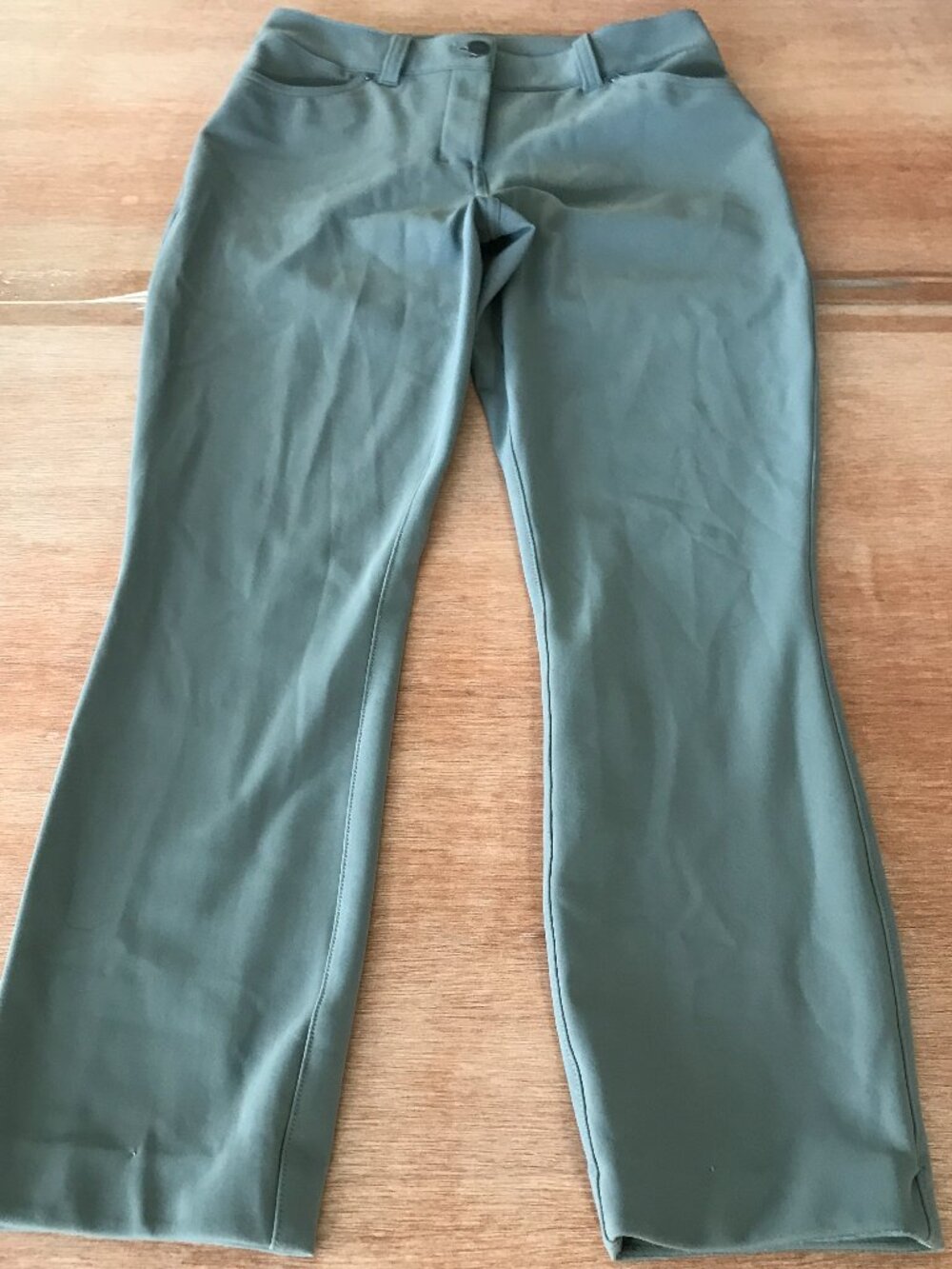 Lululemon City Sleek Athletic Pants Women 26 Green Mid Rise Pocket Athleisure
